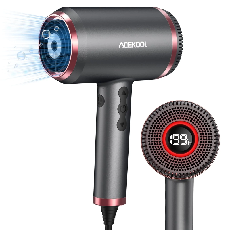 US ACEKOOL Ionic Hair Dryer HB1 Blow Dryer with LED Display