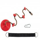  US Direct  Tree Climbing Rope Kids Disc Swing Seat Outdoor Backyard Playground Accessories red