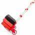  US Direct  Trolley Cart Lightweight Aluminum Alloy Portable Cart Foldable Retractable Luggage Cart red