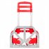  US Direct  Trolley Cart Lightweight Aluminum Alloy Portable Cart Foldable Retractable Luggage Cart red