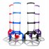  US Direct  Trolley Cart Lightweight Aluminum Alloy Portable Cart Foldable Retractable Luggage Cart red
