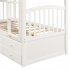 US Direct  Twin Bunk  Bed With Ladder  Safety Rail Twin Trundle Bed With 3 Drawers Bedroom Guest Room Furniture  white 