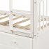  US Direct  Twin Bunk  Bed With Ladder  Safety Rail Twin Trundle Bed With 3 Drawers Bedroom Guest Room Furniture  white 