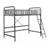  US Direct  Twin Loft  Bed With Full length Guardrail And Ladder Household Furniture black