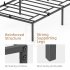  US Direct  Twin Metal Platform Bed Frame with Sturdy Steel Bed Slats Mattress Foundation No Box Spring Needed Large Storage Space Easy to Assemble Non Shaking 