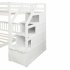  US Direct  Twin Over Full Loft Bed  With Storage  Gray  New 