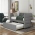  US Direct  Twin Size Daybed With Foot Mat Upholstered Sofa  Bed With Padded Back Home Furniture gray