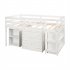  US Direct  Twin Size Loft  Bed With Cabinet detachable Portable Desk Household Furniture White