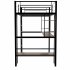  US Direct  Twin Size Loft Metal Bed with Long Desk and Shelves   Expected to arrive around 5 10   