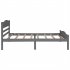  US Direct  Twin  Size  Platform  Bed With Horizontal Strip Hollow Shape With Headboard footboard Gray