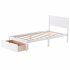  US Direct  Twin Size Platform Bed with Under bed Drawer  Gray