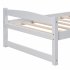  US Direct  Twin Size Sofa  Bed Wooden Daybed With Trundle Household Furniture Room Accessories White