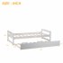  US Direct  Twin Size Sofa  Bed Wooden Daybed With Trundle Household Furniture Room Accessories White