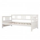  US Direct  Twin Size Solid Wood Sofa  Bed Multifunctional Bed For Household Living Room Furniture White