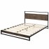  US Direct  Twin metal bed frame with wood slats