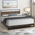  US Direct  Twin metal bed frame with wood slats