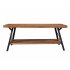  US Direct  U STYLE 43   Metal Legs Rustic Coffee Table  Solid Wood Tabletop