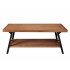  US Direct  U STYLE 43   Metal Legs Rustic Coffee Table  Solid Wood Tabletop