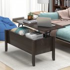 [US Direct] U_STYLE Modern Lift-Top Coffee Table with Storage, Sofa Table For Living Room