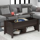 [US Direct] U_STYLE Multipurpose Coffee Table with Drawers ,open shelf and Storage, Lifting Top Table for Living Room