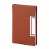  US Direct  UBaymax Slim Professional Business Card Holder  Stainless Steel and PU Leather Business Card Case  Brown  Brown
