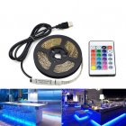 US USB 5V LED Waterproof String Light Lamp Flexible RGB Changing Light Tape with Remote Control Ribbon RGB_200cm