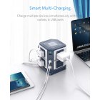 [US Direct] USB Power Strip with Wireless Charger BESTEK 8-Outlet Surge Protector and 40W 6-Port USB Charging Dock Station,1500 Joules,ETL Listed,Dorm Room Accessories 19*14*16