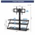  US Direct  Universal Tempered Glass metal frame Three layer glass TV Stand Height and Angle adjustable 400 600 VESA for 32 65 inch TV