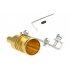  US Direct  Vehicle Refit Device Turbo Sound Muffler Turbo Whistle Exhaust Pipe Sounder Motorcycle Sound Imitator Caliber  2 5cm silver