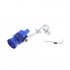  US Direct  Vehicle Refit Device Turbo Sound Muffler Turbo Whistle Exhaust Pipe Sounder Motorcycle Sound Imitator Caliber  2 5cm silver