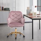 [US Direct] Velvet Swivel Shell Chair For Living Room ,Office Chair , Modern Leisure Arm Chair  Beige