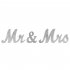  US Direct  Vintage Style  Silver Glitter Mr   Mrs Wooden Letters for Wedding Decoration DIY Decoration