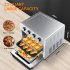  US Direct  WEESTA 7 In 1 23l Air Fryer Large Capacity Convection Oven Kitchen Appliances For Healthy Oil free Low Fat Cooking silver
