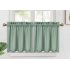  US Direct  Waffle Weave Textured Short Curtains Set Waterproof Half Window Tier Curtains sage 30  30  2