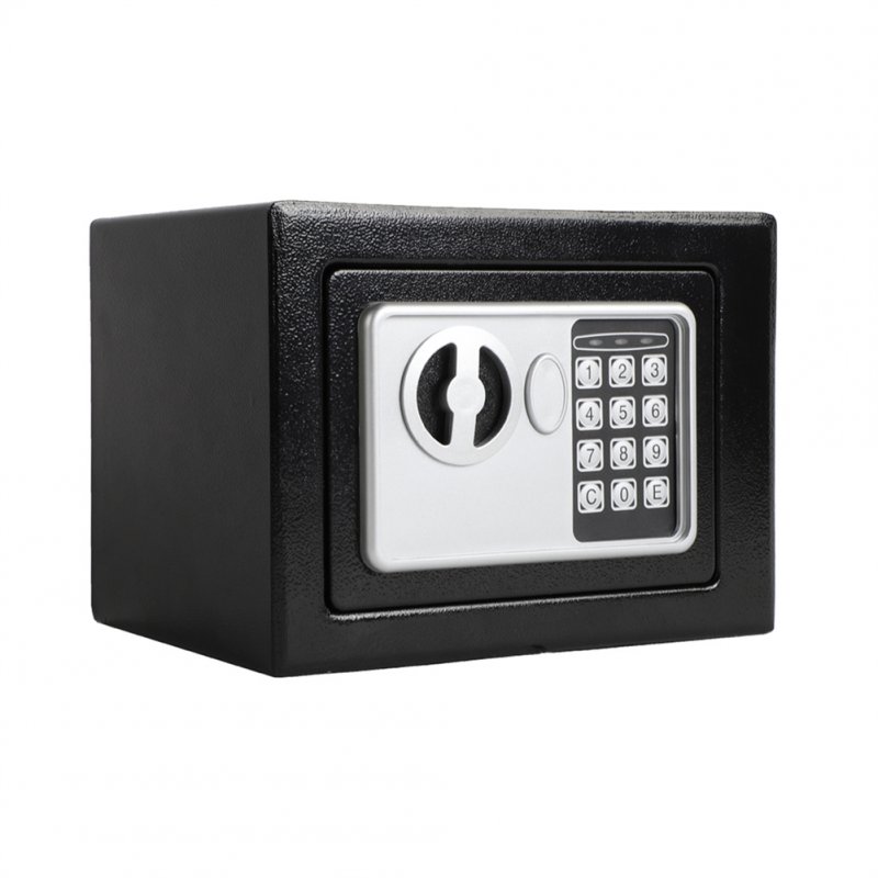 US Wall-in Style Electronic Code Metal Steel Box Safe  Case 17ef Storage Container black