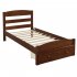  US Direct  Walnut Platform Double bed  Frame With Storage Drawers Plank Support With Built Slat Walnut