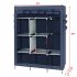  US Direct  Wardrobe Storage Closet Clothes Portable Wardrobe 69  Clothing Organizer Navy blue