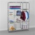  US Direct  Wardrobe Storage Closet Clothes Portable Wardrobe 69  Clothing Organizer Navy blue