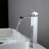  US Direct  Waterfall  Faucet With Single Hole Single Handle Hot Cold Single Control Silver