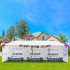  US Direct  Waterproof Tent With Spiral Tubes Five Sides Assembled Tent 3x9m For Parties Weddings Camping Parking White