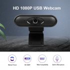 US Webcam HD 1080p Camera USB  Web Cam MIC Clip-on for Computer Laptop Web Camera 360 Degree Usb Camera Black 1080P