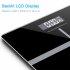  US Direct  Weighting Scale Backlit Lcd Display Tempered Glass 180kg 50g 6mm Thickness Lb kg Unit Switching Weight Scale black