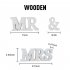  US Direct  White Mr and Mrs Letters Sign Wooden Standing Table Prop Wedding Decoration Supply Woody