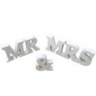 US White Mr and Mrs Letters Sign Wooden Standing Table Prop Wedding Decoration