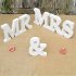  US Direct  White Mr and Mrs Letters Sign Wooden Standing Table Prop Wedding Decoration Supply Woody