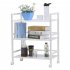  US Direct  Widened Cart 3 tier Multi function Layer Cart xm 463w Moveable Storage Rack white