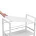  US Direct  Widened Cart 3 tier Multi function Layer Cart xm 463w Moveable Storage Rack white