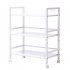  US Direct  Widened Cart 3 tier Multi function Layer Cart xm 463w Moveable Storage Rack white
