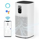 [US Direct] Wifi Air Purifier Auto Mode 4 Speeds Adjustable Filtration System For Living Rooms Bedrooms Offices White
