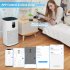  US Direct  Wifi Air Purifier Auto Mode 4 Speeds Adjustable Filtration System For Living Rooms Bedrooms Offices White